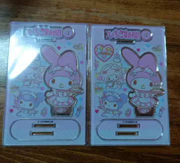 마이멜로디 아크릴 스탠드 딸기 신문