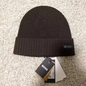 BOSS 브라운 니트 모자 F 사이즈