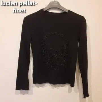 lucien pellat-finet 스컬 디자인 긴팔 T셔츠 XS