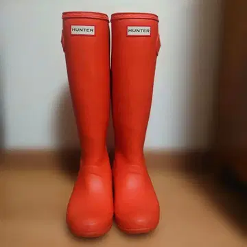 HUNTER 오렌지 장화 EU 36 23cm