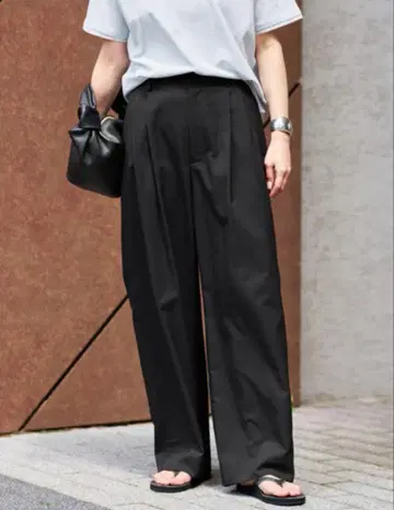 FRAMeWORK 턱 팬츠 블랙 34