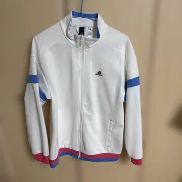 adidas 풀 집업 저지 화이트