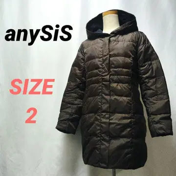 anysis 애니시스 다운 자켓 롱 다운 코트 브라운