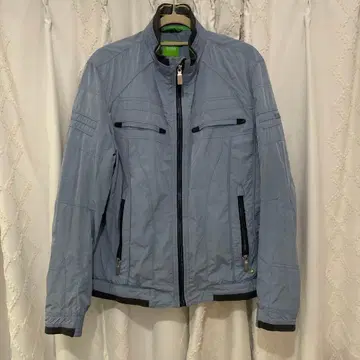 BOSS 라이트 블루 블루종 바이커 자켓 구제 의류