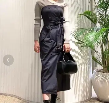 베어 트렌치 도킹 원피스