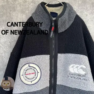 [ 빅 사이즈 ] 캔터베리 로고 자수 보아 플리스 자켓 구제 의류