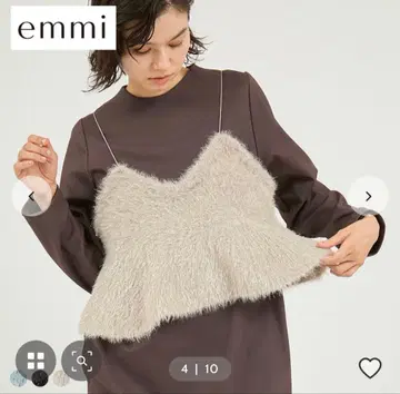 emmi 페더 라메 니트 뷔스티에 미사용 새상품