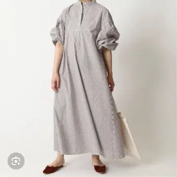 spick&span 스트라이프 롱 셔츠 원피스