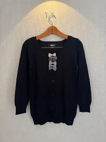 JILL STUART 블랙 긴팔 가디건