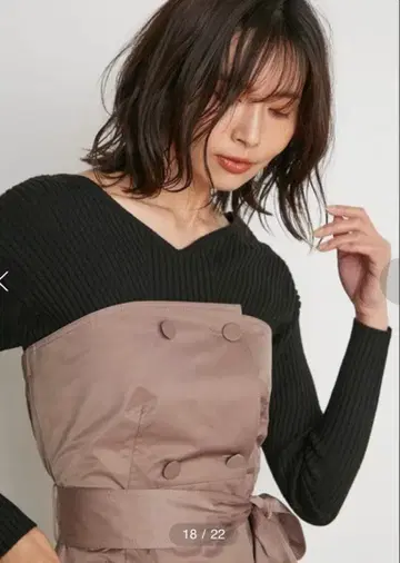 snidel 베어 트렌치 도킹 원피스 스나이델