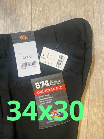 [ 미사용 새상품 ] Dickies 디키즈 874 블랙 34-30