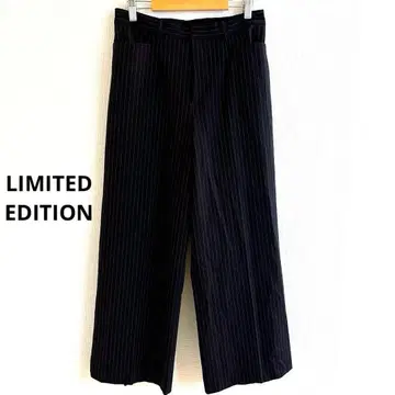 LIMITED EDITION 스트라이프 네이비 와이드 팬츠 깔끔한