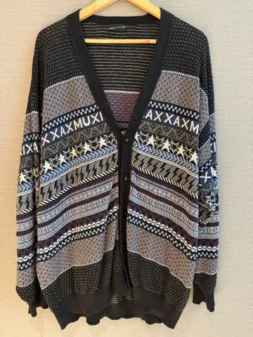 LAD MUSICIAN 기하학 패턴 가디건 L 사이즈