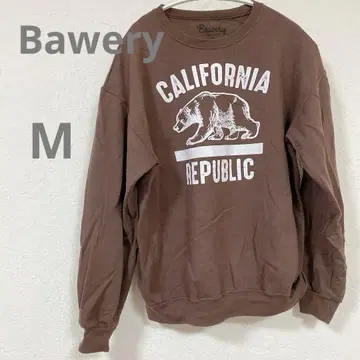 한정판 Bawery 캘리포니아주 곰 프린트 맨투맨 M