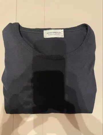 JOHN SMEDLEY 다크 네이비 니트 M 씨 아일랜드 코튼