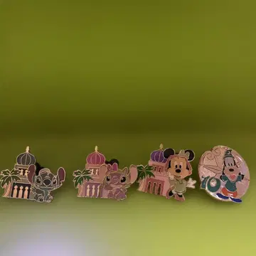 디즈니 리조트 핀 배지 4개