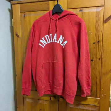 70s 빈티지 풀오버 후드티 인디애나 로고