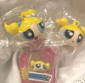 미개봉 파워퍼프걸스 마스코트 캡 참과 키링 버블스