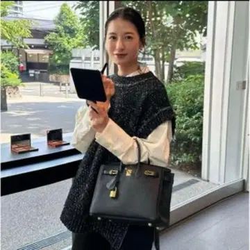 CLANE SIDE ZIP TWEED KNIT VEST