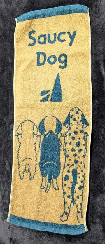 [ 레어 ] Saucy Dog 강아지 자카드 타월