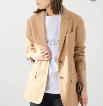 FRAMeWORK 프레임워크 면린넨 도비 테일러드 자켓 카멜