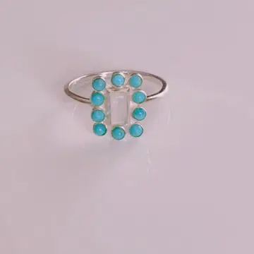 비쥬마무 터콰이즈 스퀘어 반지 14호 새상품급