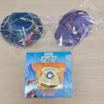 주토피아2 모자 키링 닉 주디 경찰관 배지