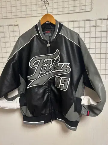 FUBU 바시티 자켓 블랙 그레이 M