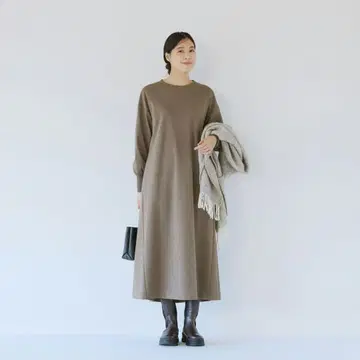 북유럽 생활 잡화점 분또 소재 원피스 모카