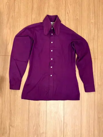 60s 빈티지 빅 옷깃 셔츠