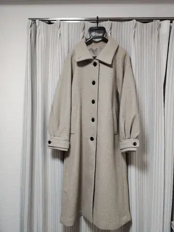 [ 새상품급 ] Heather 2way 스텐칼라 롱 코트 베이지