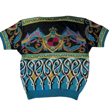 빈티지 FICCE 요시유키 코니시 컬러풀 썸머 니트 스웨터