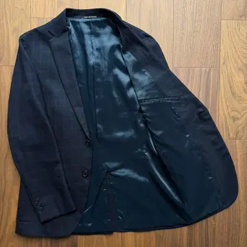 Green Label Relaxing 체크 자켓 44 네이비 브라운