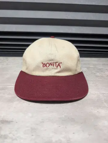 applebum BONITA 로고 야구 모자 베이지/와인