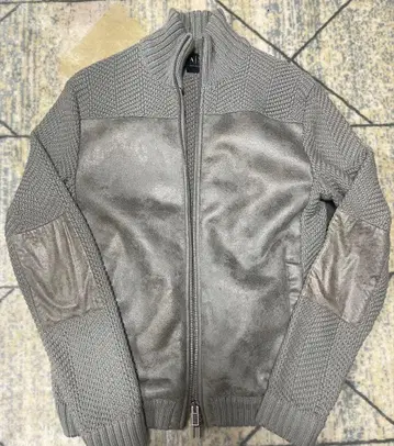 아르마니 익스체인지 니트 블루종 그레이