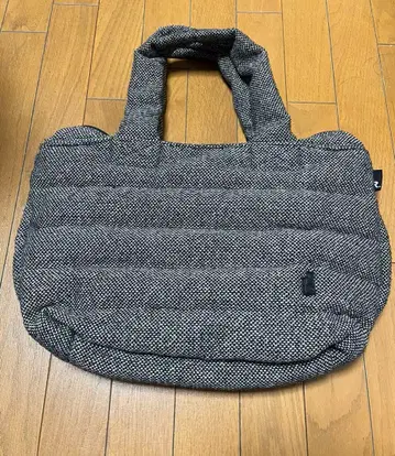 ROOTOTE 토트백 블랙 화이트 복슬복슬 가로 포켓