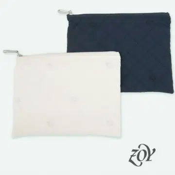 ZOY 퀼트 파우치 화이트