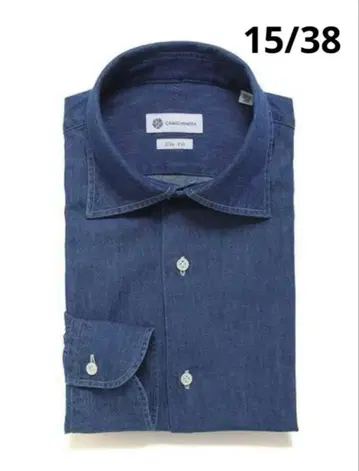 스트라스부르고 카미차니스타 슬림핏 데님 셔츠 긴팔