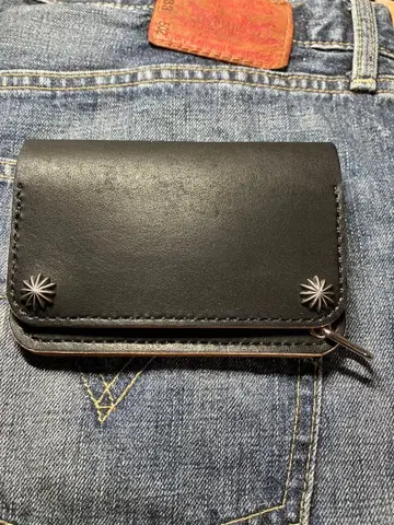 숏 트래커 지갑 언덕 염색 차심 아메카지 스터드