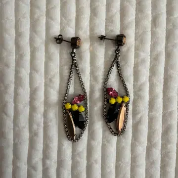 IOSSELLIANI 비쥬 장식 드롭형 귀걸이