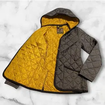 새상품급 LAVENHAM 퀼팅 자켓 8/36 네이비 오렌지 겨울