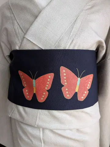 나고야 오비 춤추는 나비 새상품 미사용