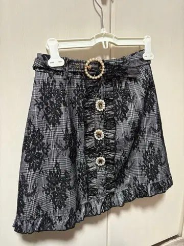 ROJITA 꽃무늬 체크 미니 스커트