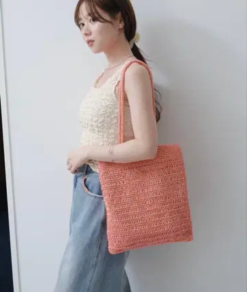 라메 크로셰 토트백