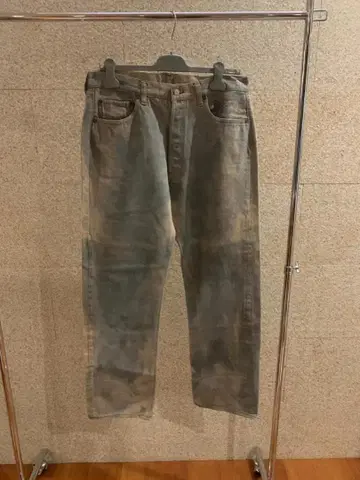 그레이 스트레이트 데님 (사이즈 불명