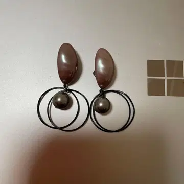 퍼플 타원형 서클 귀찌