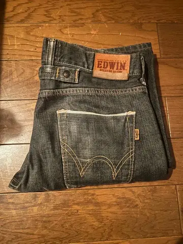 EDWIN 505 SELVAGEDENIM 신치 벨트 빨간 귀