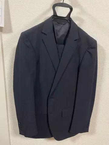 네이비 비즈니스 정장 상하의 세트 (자켓 1개, 팬츠 2개)