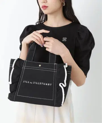 JILL by JILL STUART 프릴 토트백 스몰 블랙
