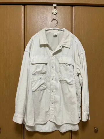 화이트 코듀로이 셔츠 자켓